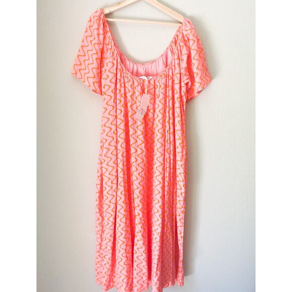 Zara Print Dress Tangerine - Picture 5 of 5